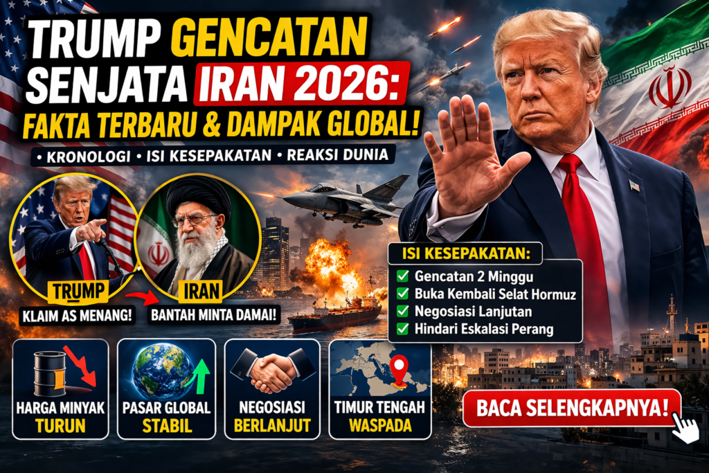 Trump Gencatan Senjata Iran 2026: Fakta Terbaru, Dampak Global, dan Reaksi Dunia
